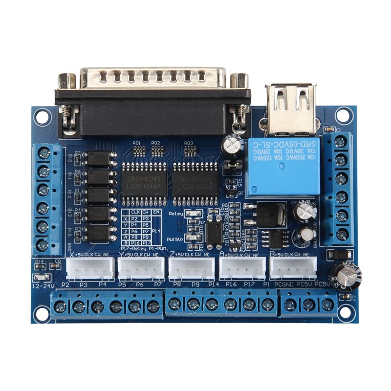 Breakout Board Mach3 - Плата управления AT05-Driver для гравировального станка
