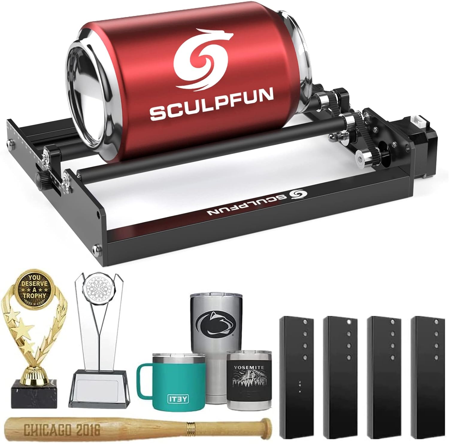 Лазерный роторный ролик SCULPF – обзор и цена Rotary Axis Laser Engraver
