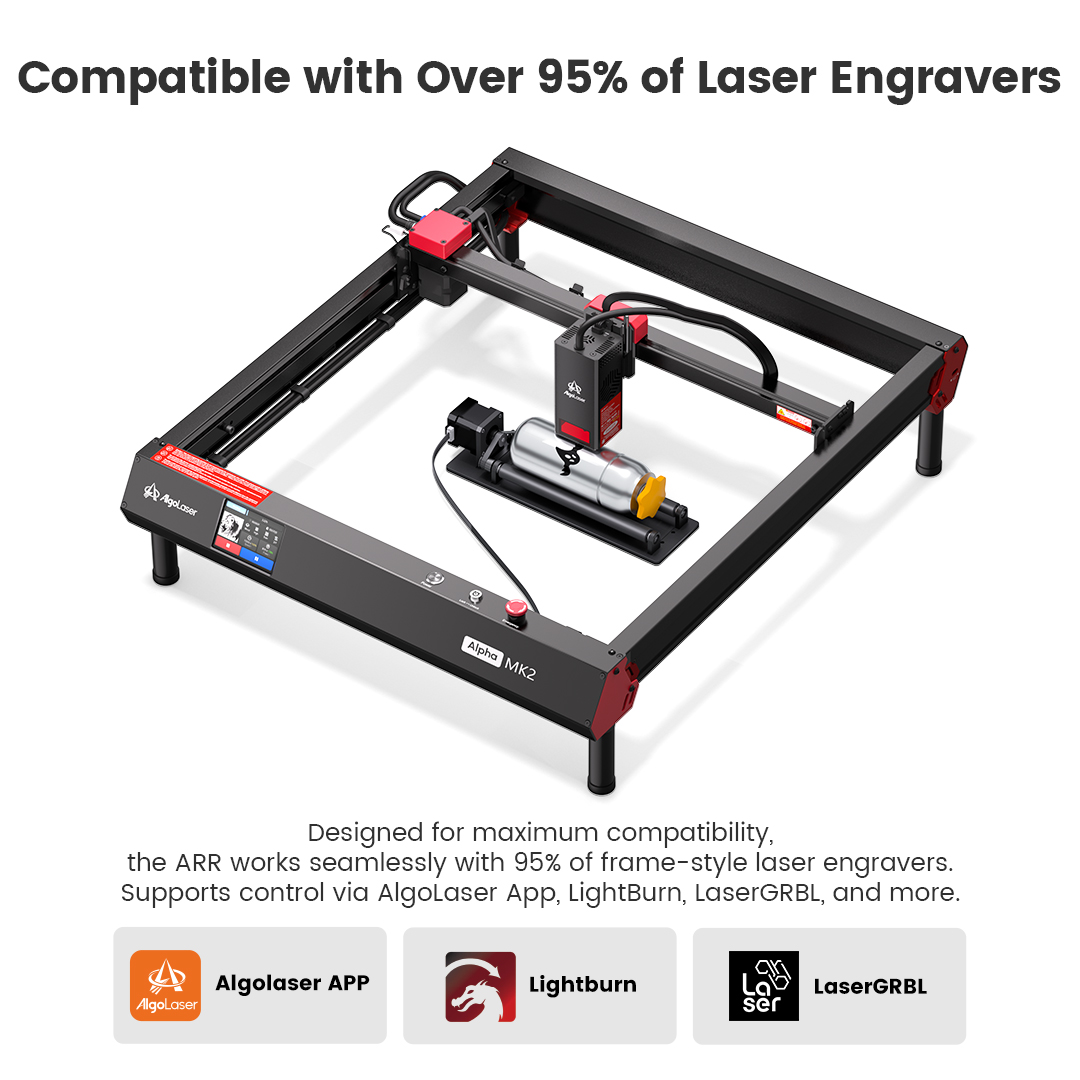 Роторный ролик AlgoLaser 360 ° – обзор и цена Rotary Axis Laser Engraver
