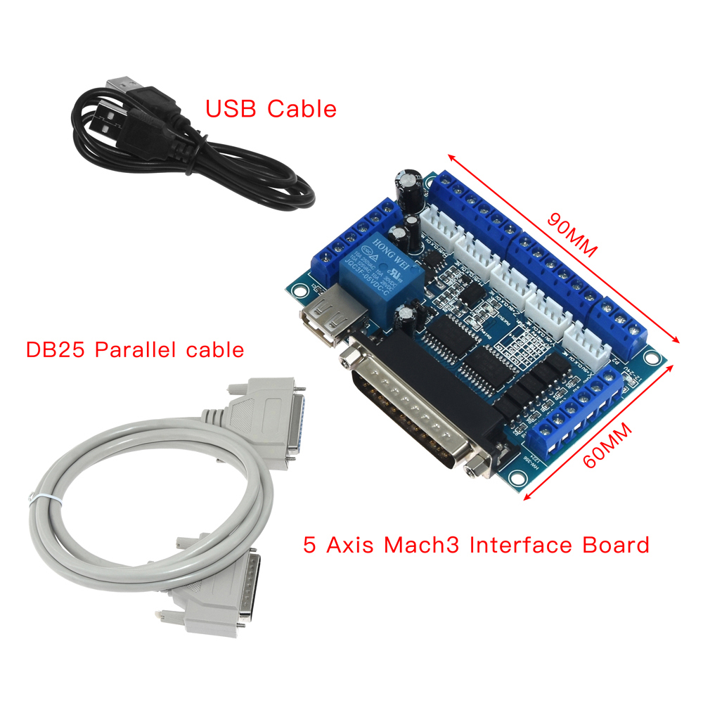 5-осевая плата ЧПУ MACH3 с USB – обзор и цена Breakout Board Mach3